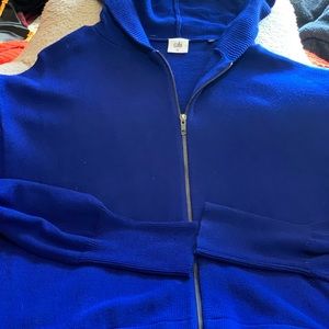 Blue cabi oversized zip up sweater